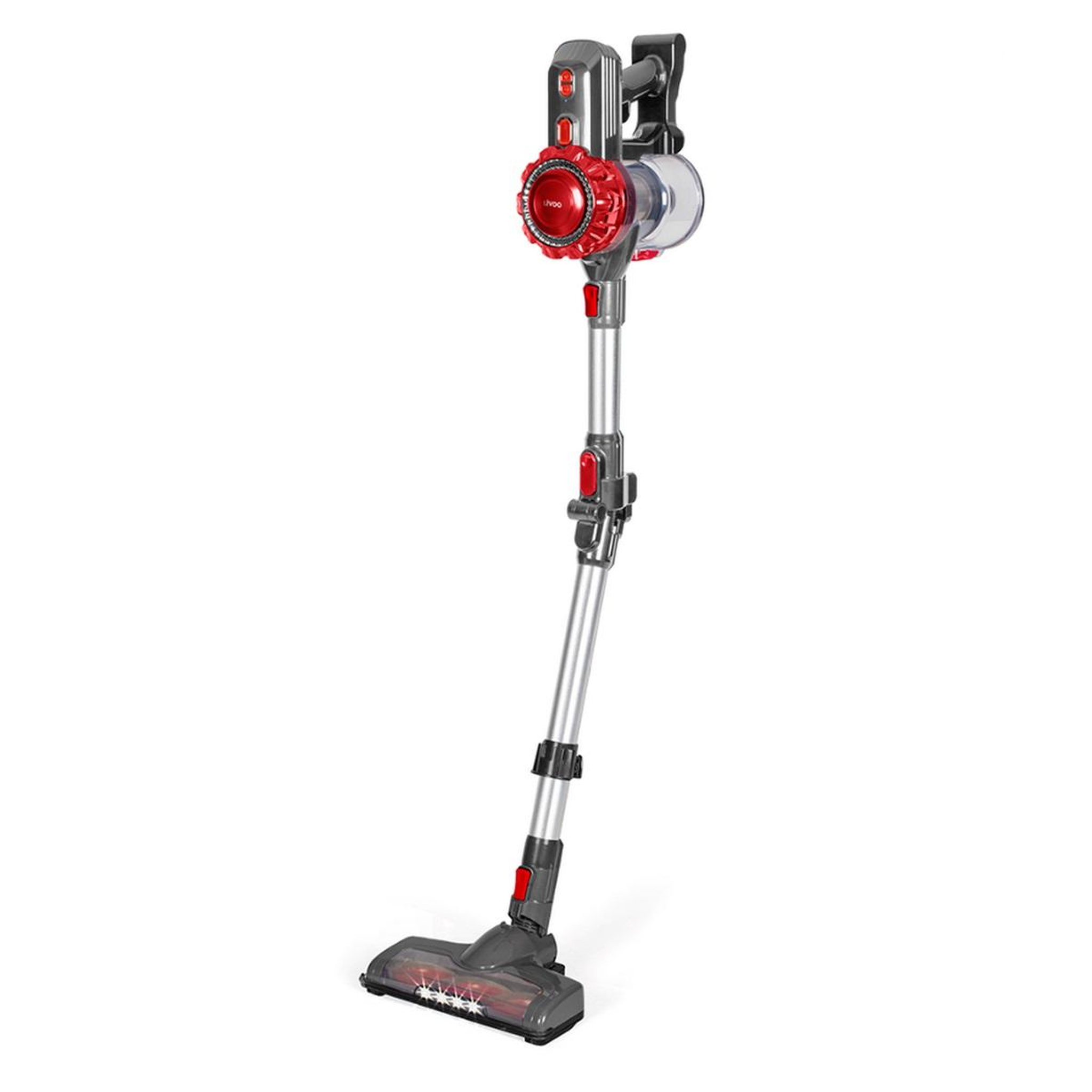 Voir la diapositive 2 : LIVOO Aspirateur balai rechargeable 22.2v rouge - doh138
