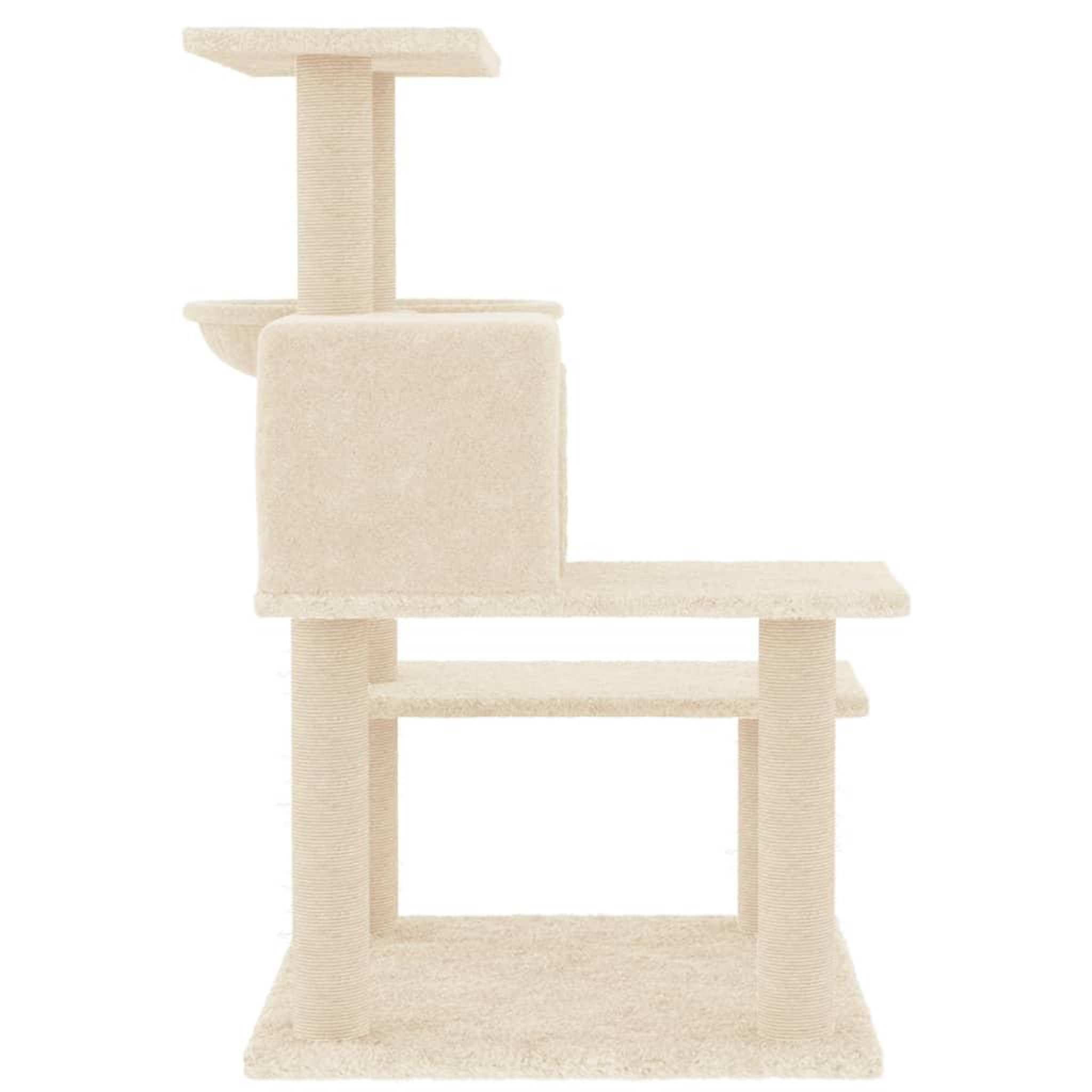 Voir la diapositive 4 : VIDAXL Arbre a chat avec griffoirs en sisal creme 82,5 cm