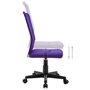 VIDAXL Chaise de bureau Violet 44x52x100 cm Tissu en maille