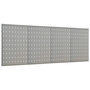 Voir la diapositive 2 : VIDAXL Panneaux a chevilles muraux 4 pcs 40x58 cm Acier