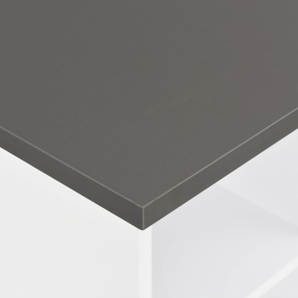 VIDAXL Table de bar Blanc et gris anthracite 60x60x110 cm