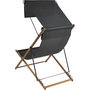 Voir la diapositive 4 : GARDENSTAR Chilienne avec pare soleil - Acier et polyester - Gris Anthracite