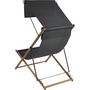 Voir la diapositive 4 : GARDENSTAR Chilienne avec pare soleil - Acier et polyester - Gris Anthracite
