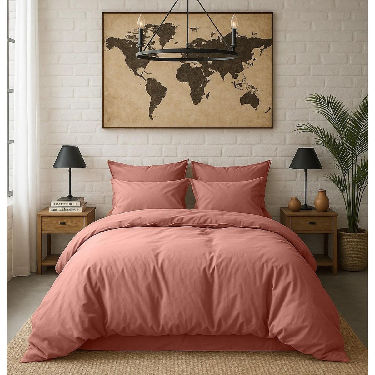 BATON ROUGE Housse de couette 100% percale de coton