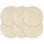 Voir la diapositive 1 : VIDAXL Napperons 6 pcs Naturel Plain 38 cm Rond Coton