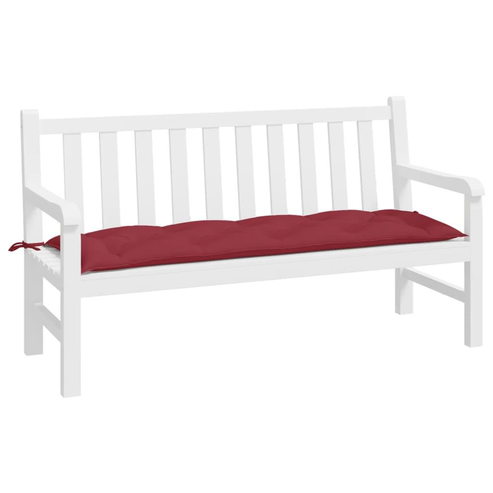 Voir la diapositive 3 : VIDAXL Coussin de banc de jardin rouge bordeaux 150x50x7 cm