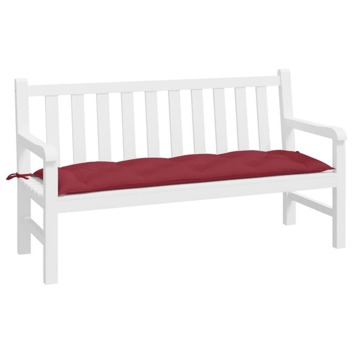 VIDAXL Coussin de banc de jardin rouge bordeaux 150x50x7 cm