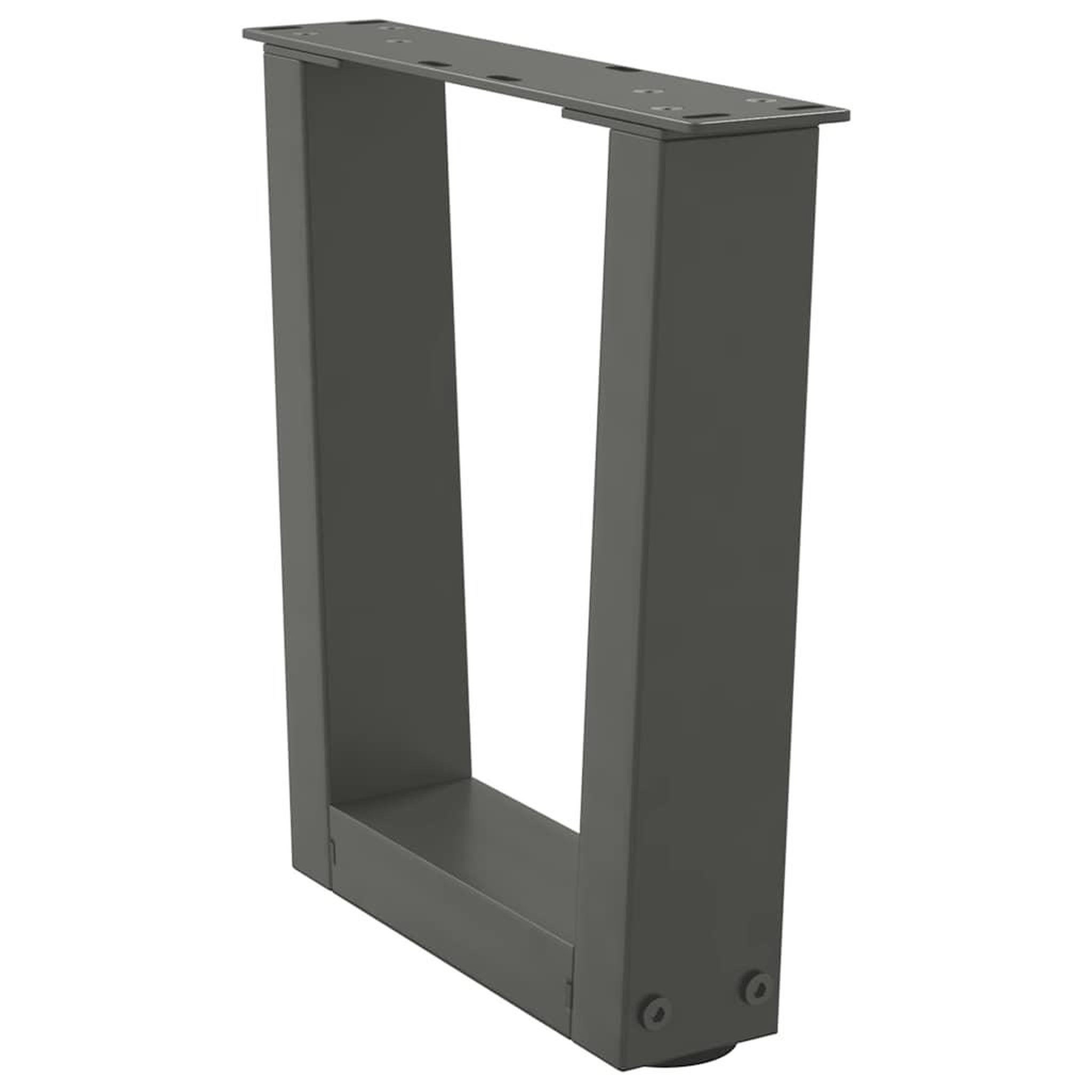 Voir la diapositive 4 : VIDAXL Pieds de table a manger forme V 2 pcs anthracite 30x(30-31,3)cm
