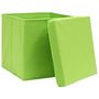 Voir la diapositive 3 : VIDAXL Boîtes de rangement avec couvercles 10pcs Vert 32x32x32cm Tissu