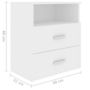 Voir la diapositive 6 : VIDAXL Tables de chevet 2 pcs Blanc 50x32x60 cm