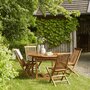 BOIS DESSUS BOIS DESSOUS Table de jardin en teck huilé massif extensible ovale 6/8 pers.