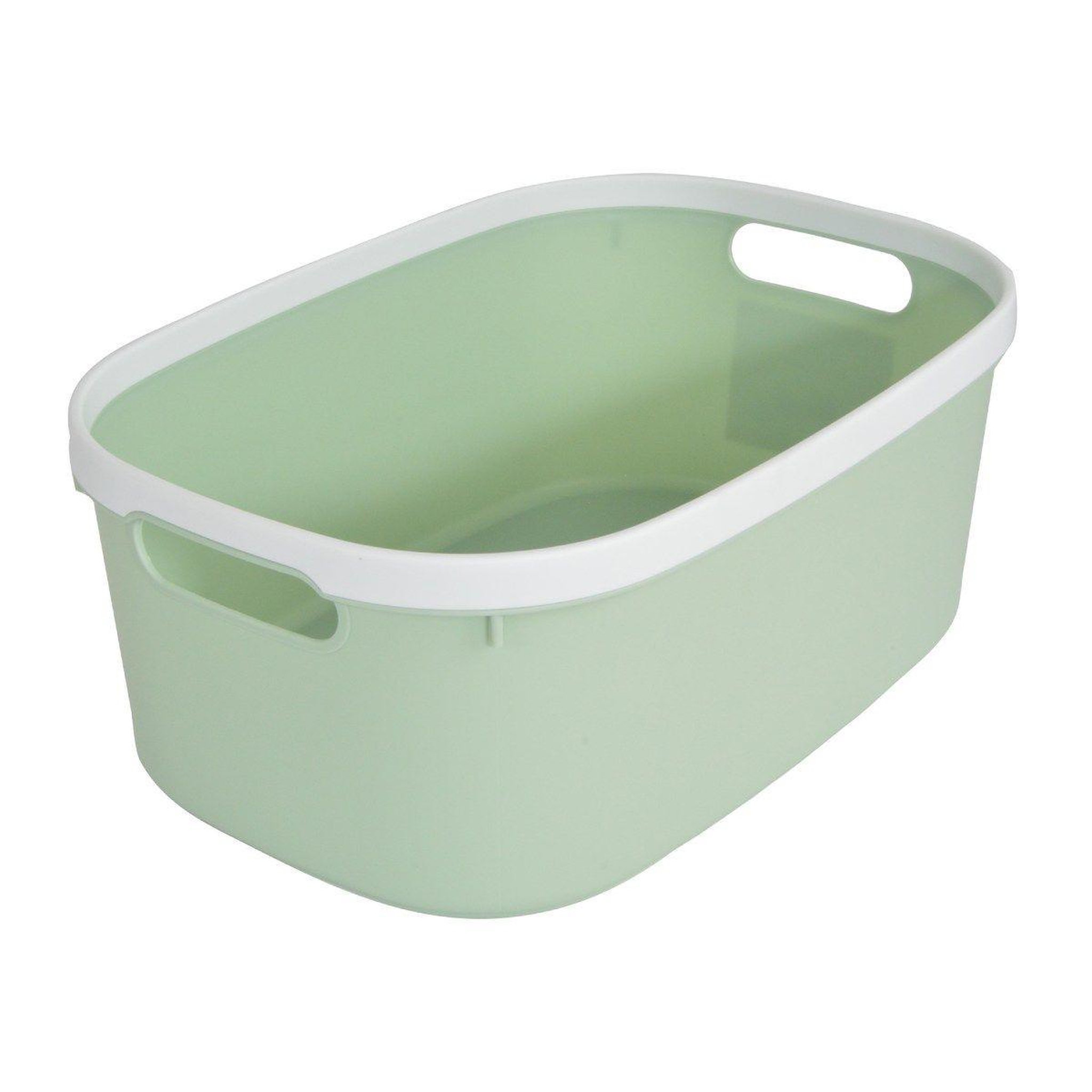 HOMEA Panière de Rangement Bicolore  Poignées  37cm Sauge