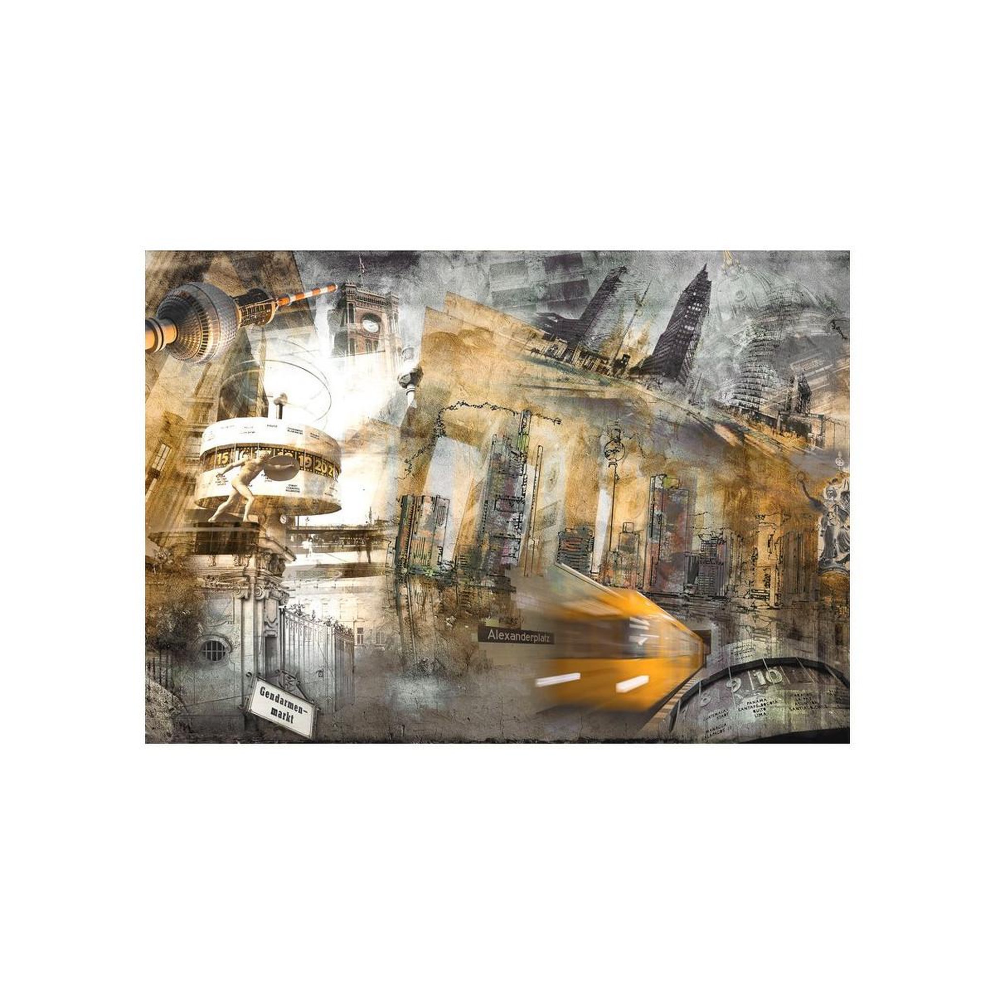 Voir la diapositive 2 : Paris Prix Papier Peint  Berlin Collage Orange