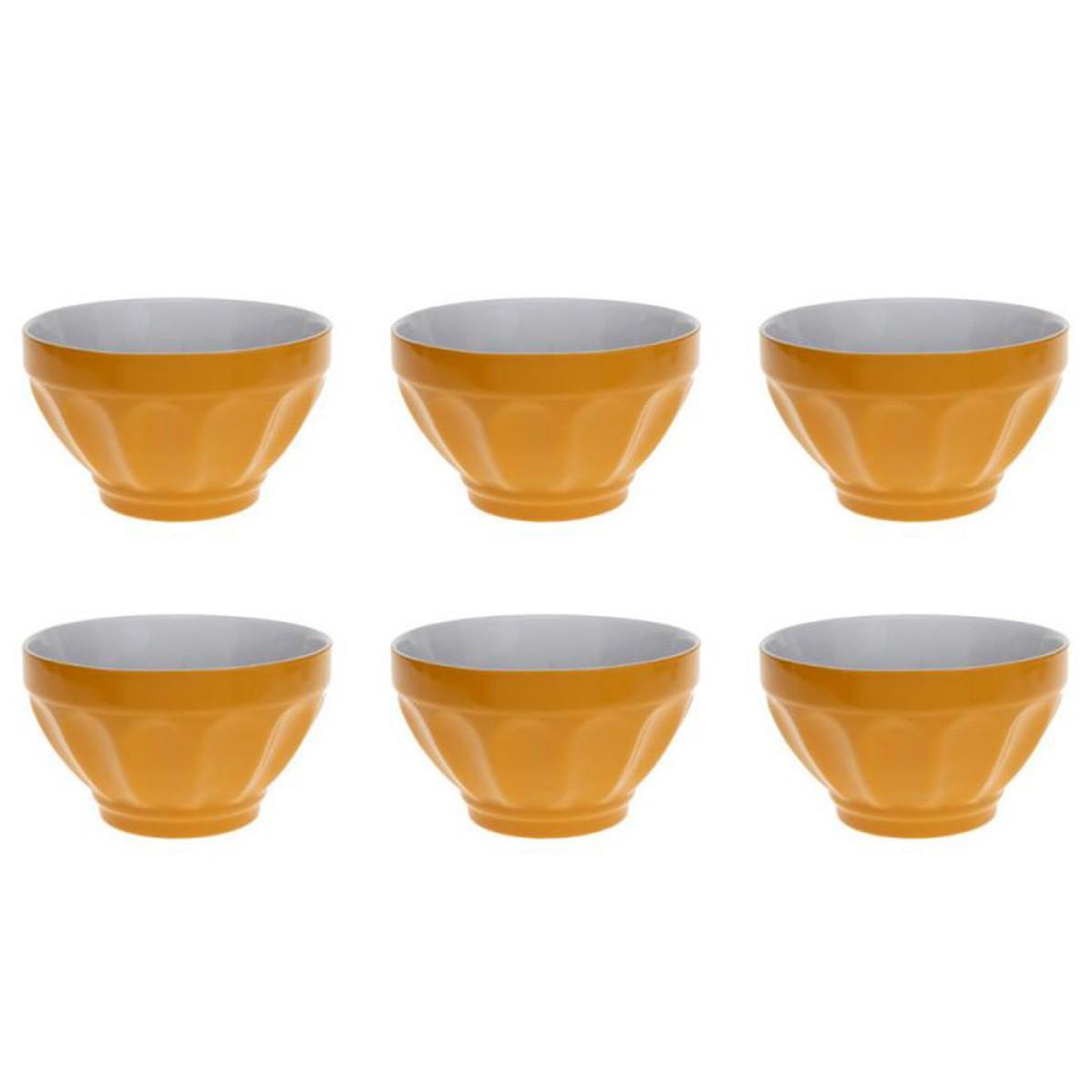 SECRET DE GOURMET Lot de 6 bols  colorama  60cl jaune