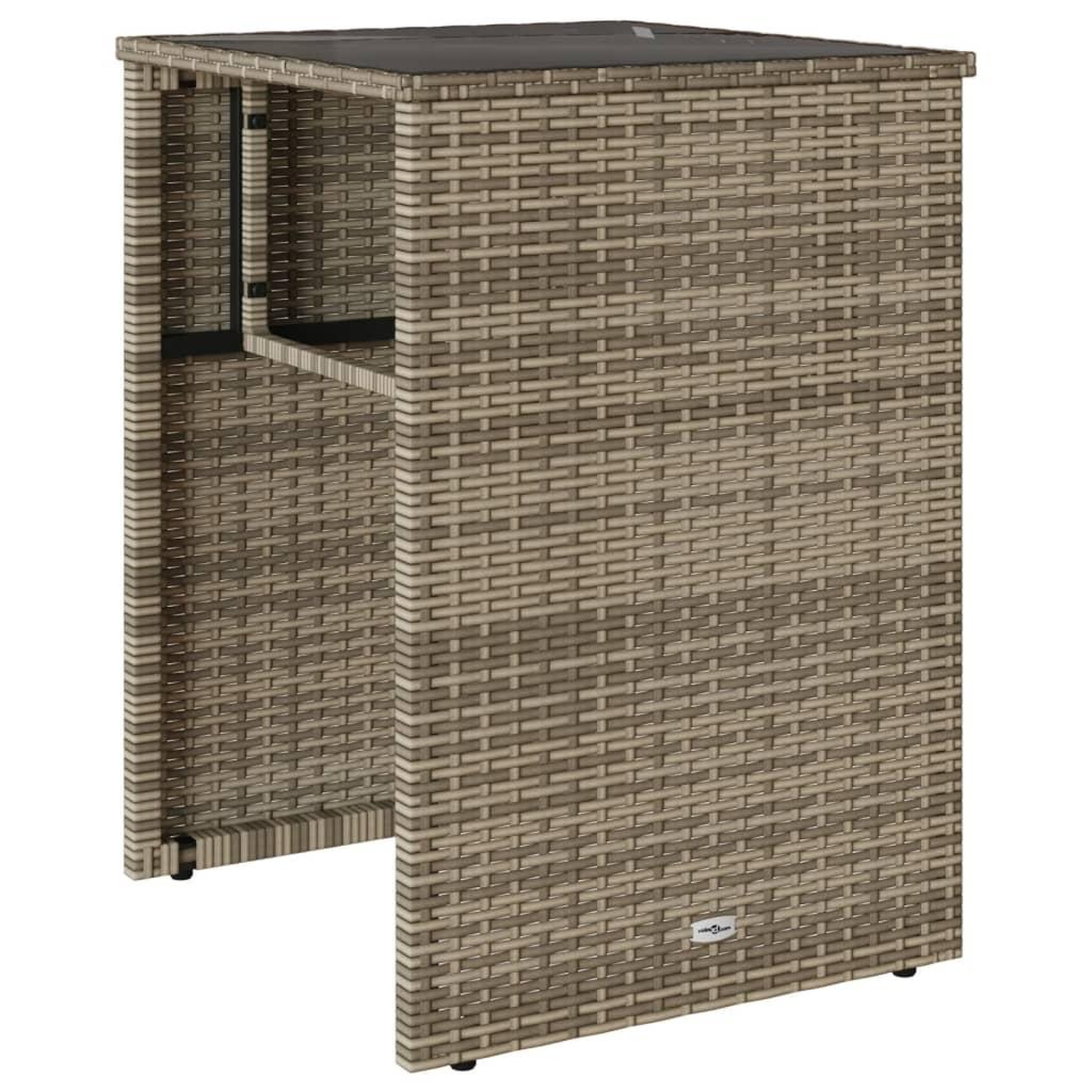 Voir la diapositive 4 : VIDAXL Ensemble de bistro 3 pcs avec coussins gris resine tressee