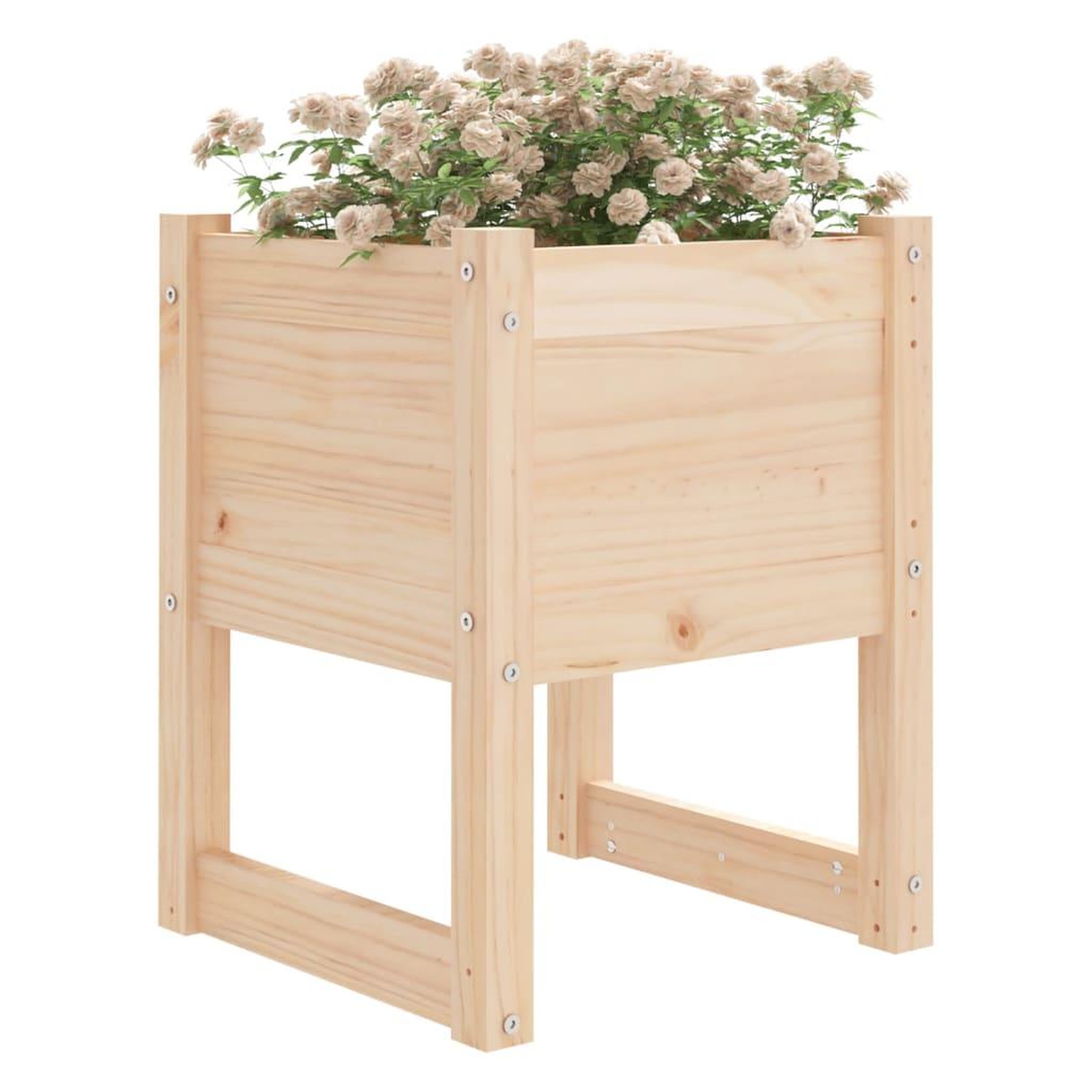 Voir la diapositive 3 : VIDAXL Jardinieres 2 pcs 40x40x52,5 cm Bois massif de pin