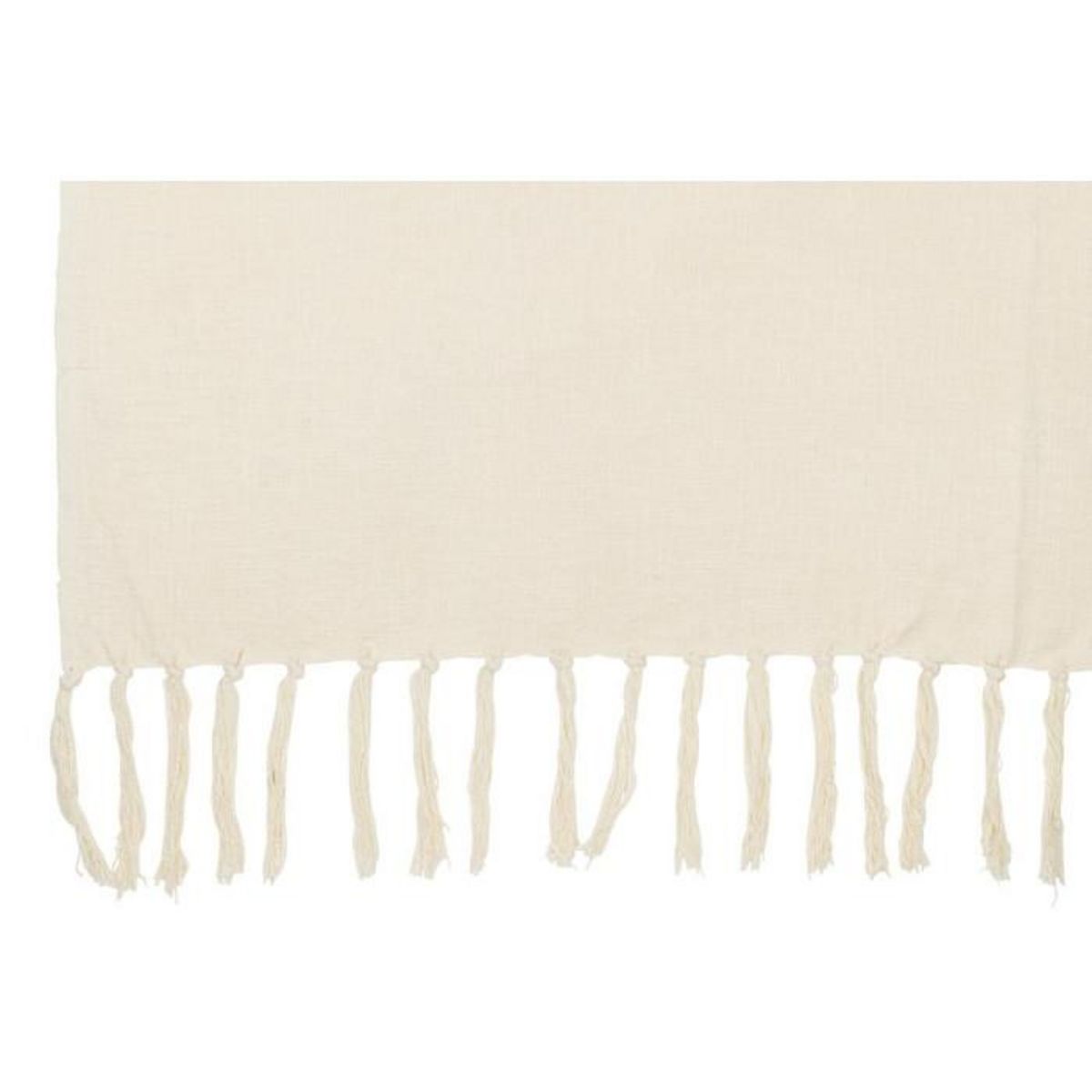 Paris Prix Plaid Coton à Franges  Pure Nature  130x180cm Écru