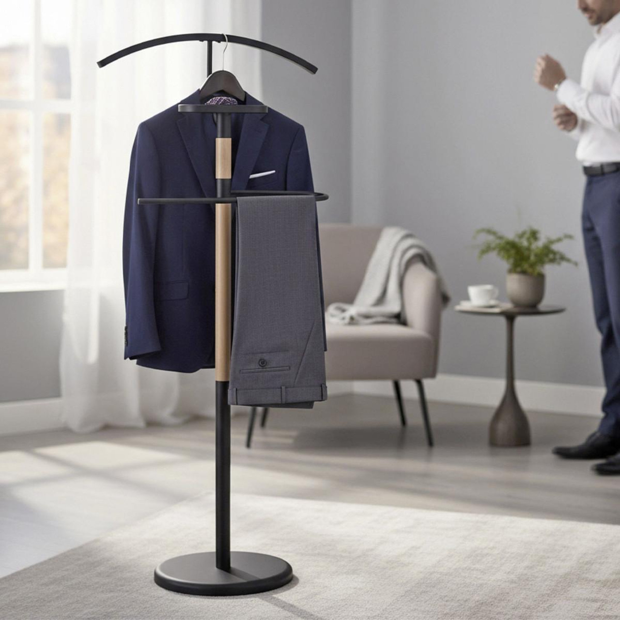 Voir la diapositive 2 : Paris Prix Valet de chambre design  lary  112cm noir