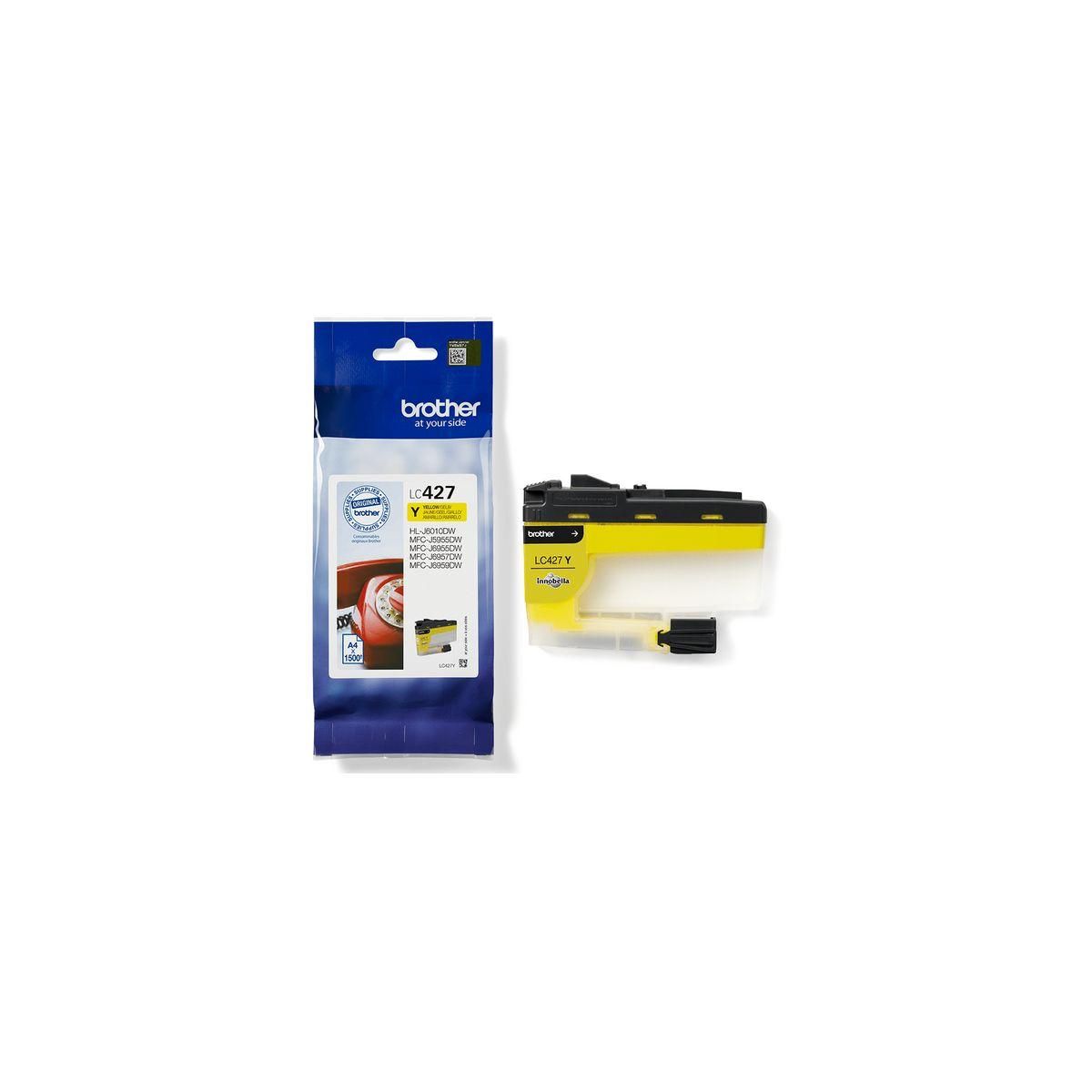 Brother Cartouche d'encre Originale LC427 Jaune (Yellow) Standard - LC427Y