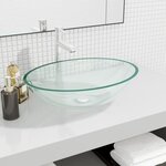 VIDAXL Lavabo Verre 50x37x14 cm Transparent