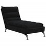 Voir la diapositive 2 : VIDAXL Chaise longue avec coussins noir tissu