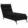 Voir la diapositive 2 : VIDAXL Chaise longue avec coussins noir tissu