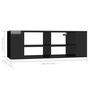 Voir la diapositive 6 : VIDAXL Meuble TV mural Noir brillant 102x35x35 cm Bois d'ingenierie