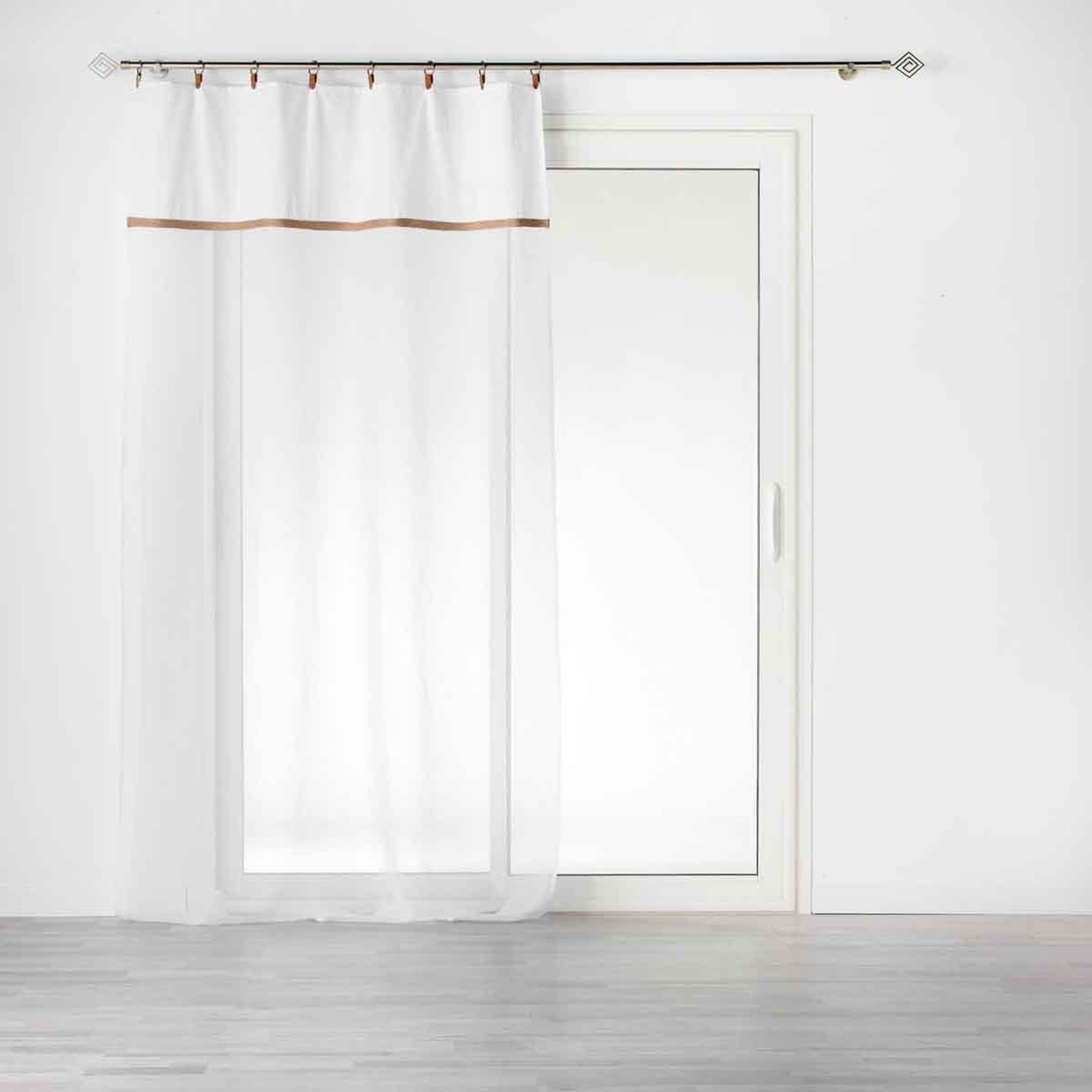 Douceur d'Intérieur Rideau voilage à anneaux  leana  140x240cm blanc