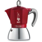 bialetti cafetière italienne moka induction 6 tasses red