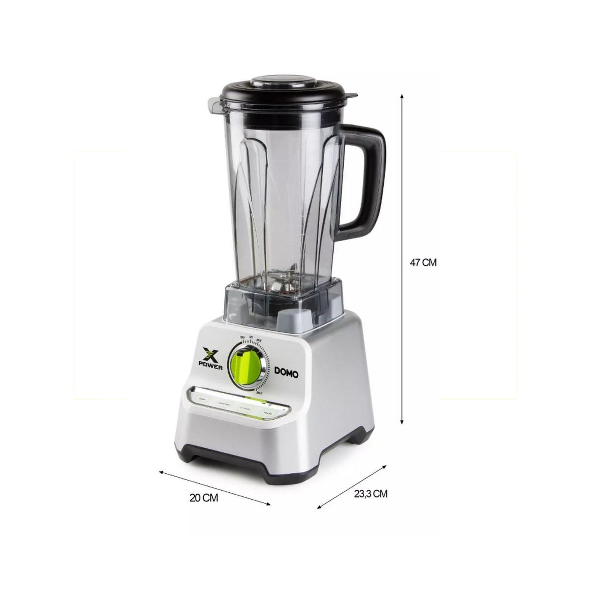 Voir la diapositive 5 : Domo Blender 2l 1500w blanc - do747bl