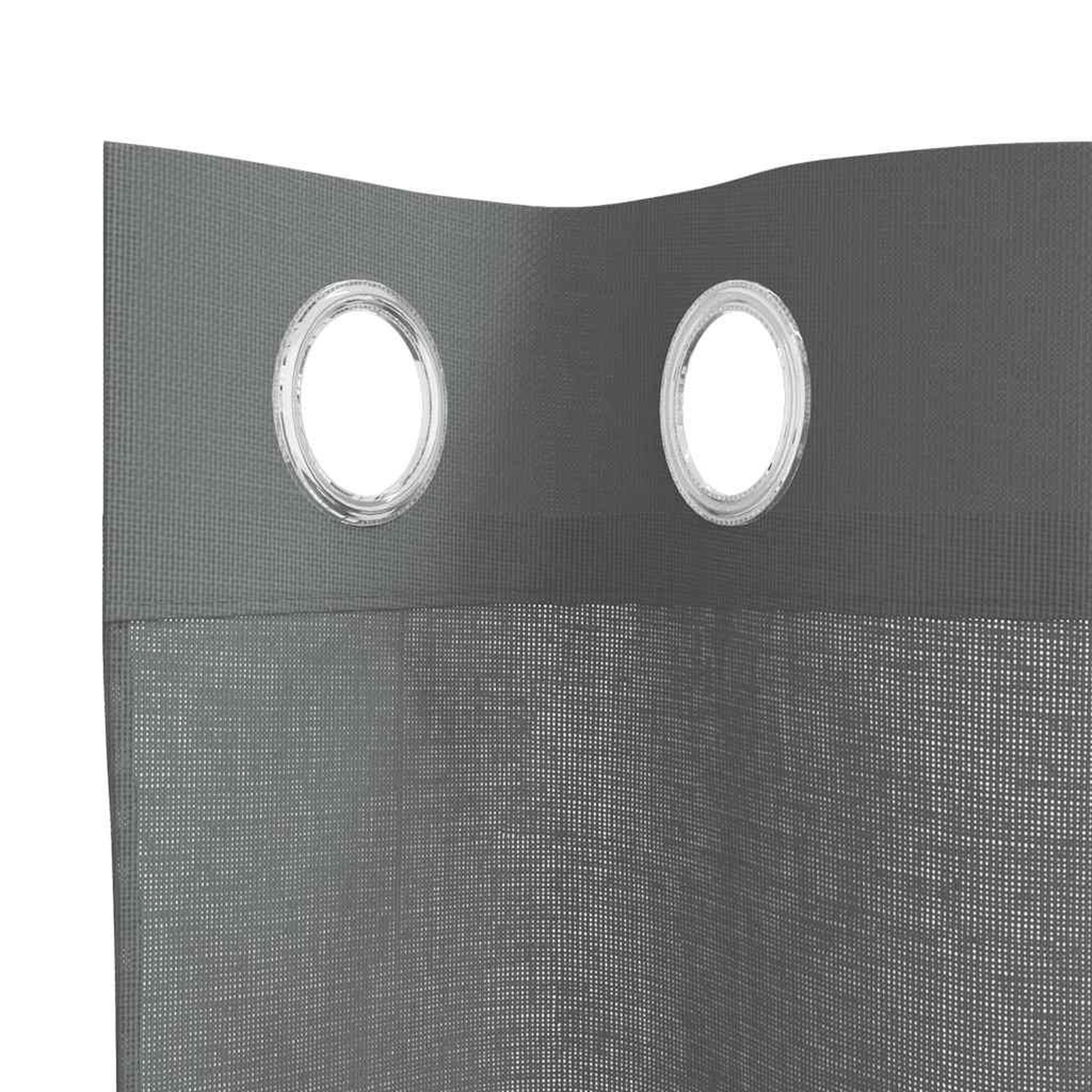 Voir la diapositive 5 : VIDAXL Rideaux en voile avec œillets 2 pcs gris fonce 140x140 cm