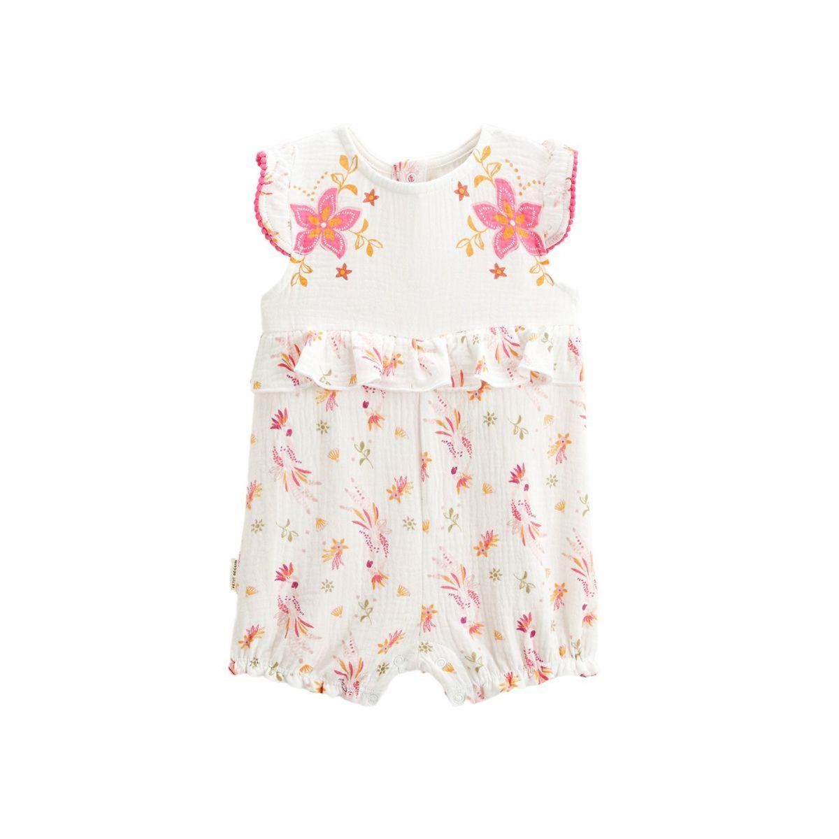 Petit Béguin Barboteuse bébé en gaze de coton Fiesta