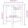 Voir la diapositive 6 : VIDAXL Table basse Gris Ø 55x60 cm Bois massif de pin