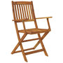 Voir la diapositive 3 : VIDAXL Ensemble a manger d'exterieur pliable 9pcs Bois d'acacia solide