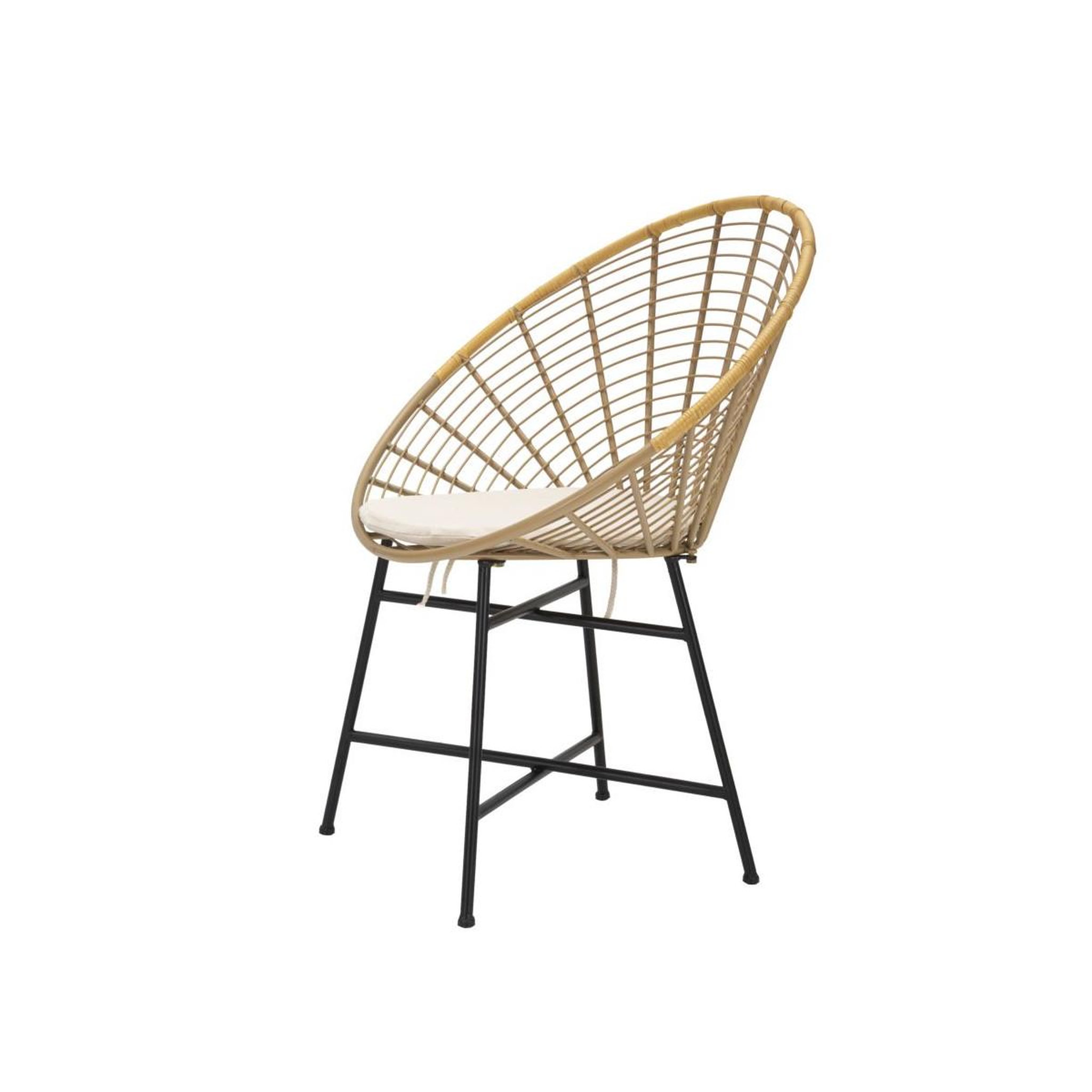 Voir la diapositive 3 : Paris Prix Chaise design en métal  panama  88cm naturel