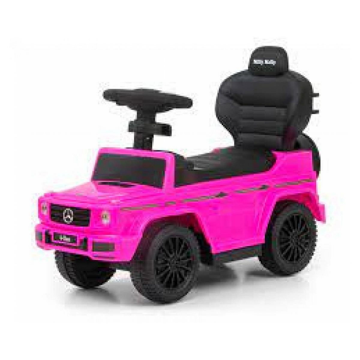 MILLY MALLY Milly Mally Porteur Mercedes G350D en Rose avec Barre de Poussée Interactive