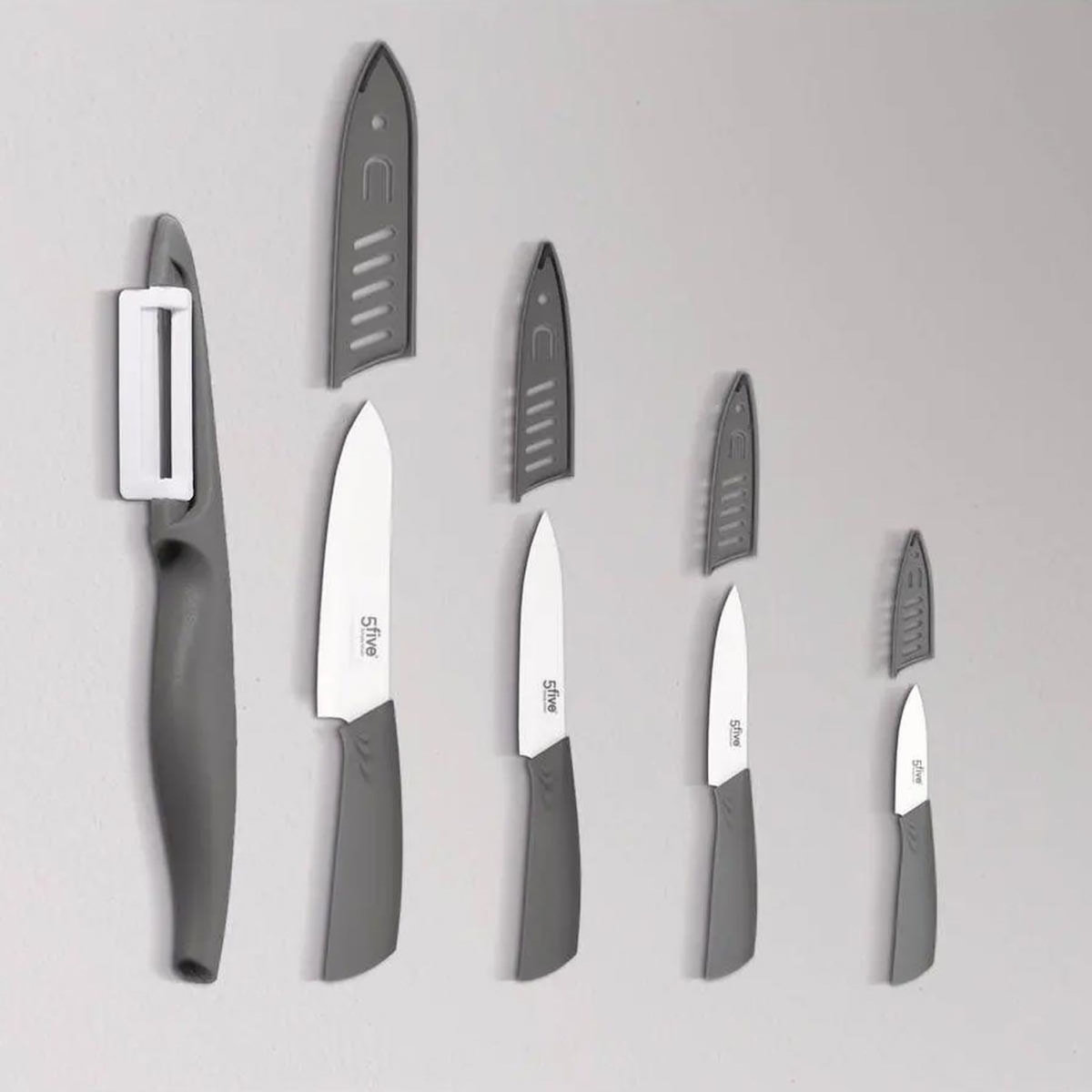 FIVE Éplucheur en Céramique  Zirco  18cm Gris