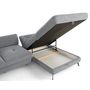 Voir la diapositive 3 : LISA DESIGN Ninon - canapé d'angle droit 4 places convertible avec coffre en tissu texturé