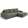 Voir la diapositive 3 : LISA DESIGN Rimini - canapé d'angle droit 4 places convertible avec coffre en tissu texturé