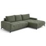 Voir la diapositive 3 : LISA DESIGN Rimini - canapé d'angle droit 4 places convertible avec coffre en tissu texturé