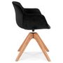 Voir la diapositive 3 : Paris Prix Fauteuil Design  Laurie  80cm Noir & Naturel