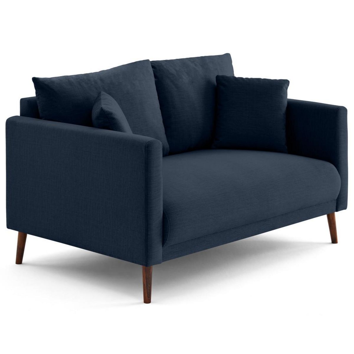 LISA DESIGN Ostrava - canapé droit 2 places en velours pieds en bois