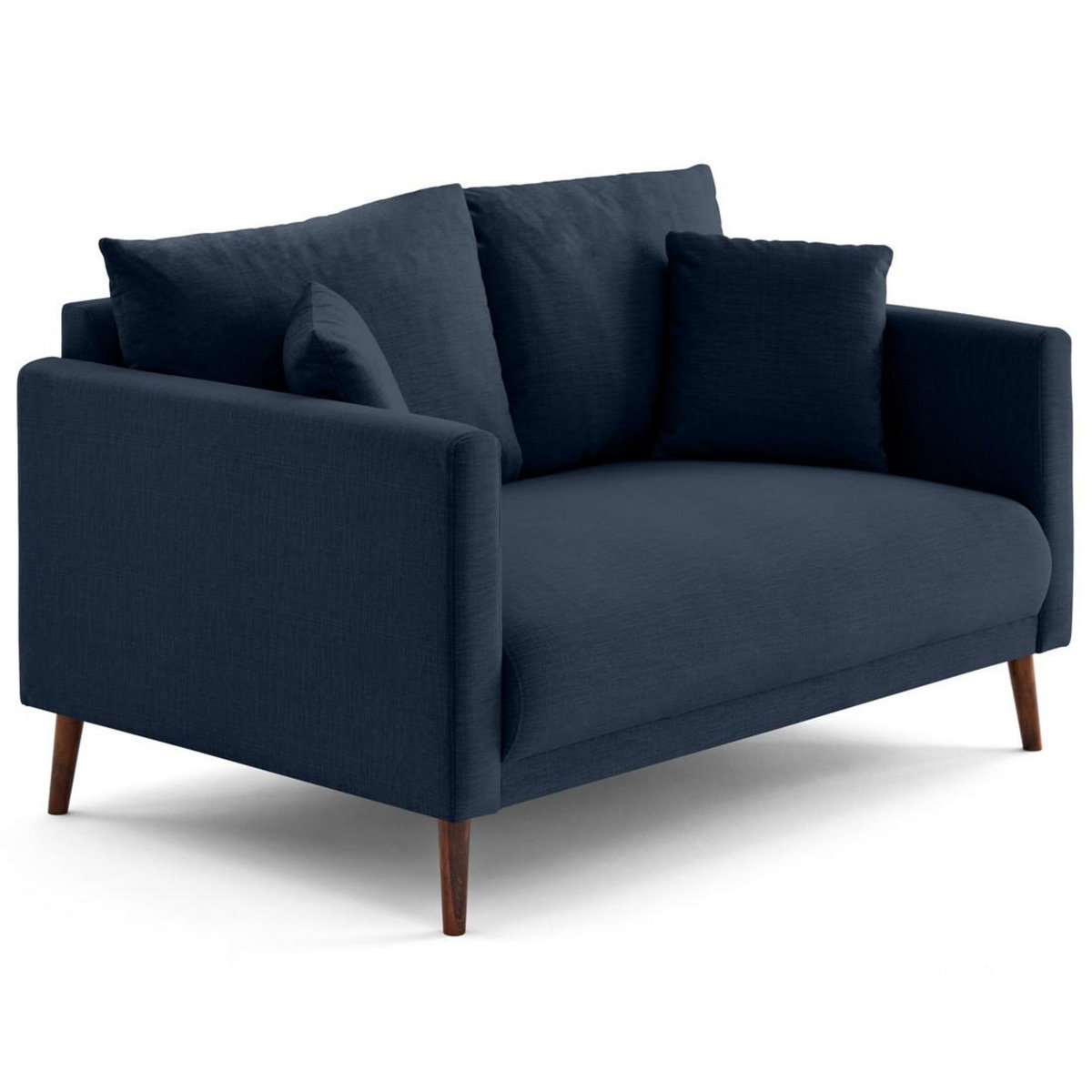 LISA DESIGN Ostrava - canapé droit 2 places en velours pieds en bois