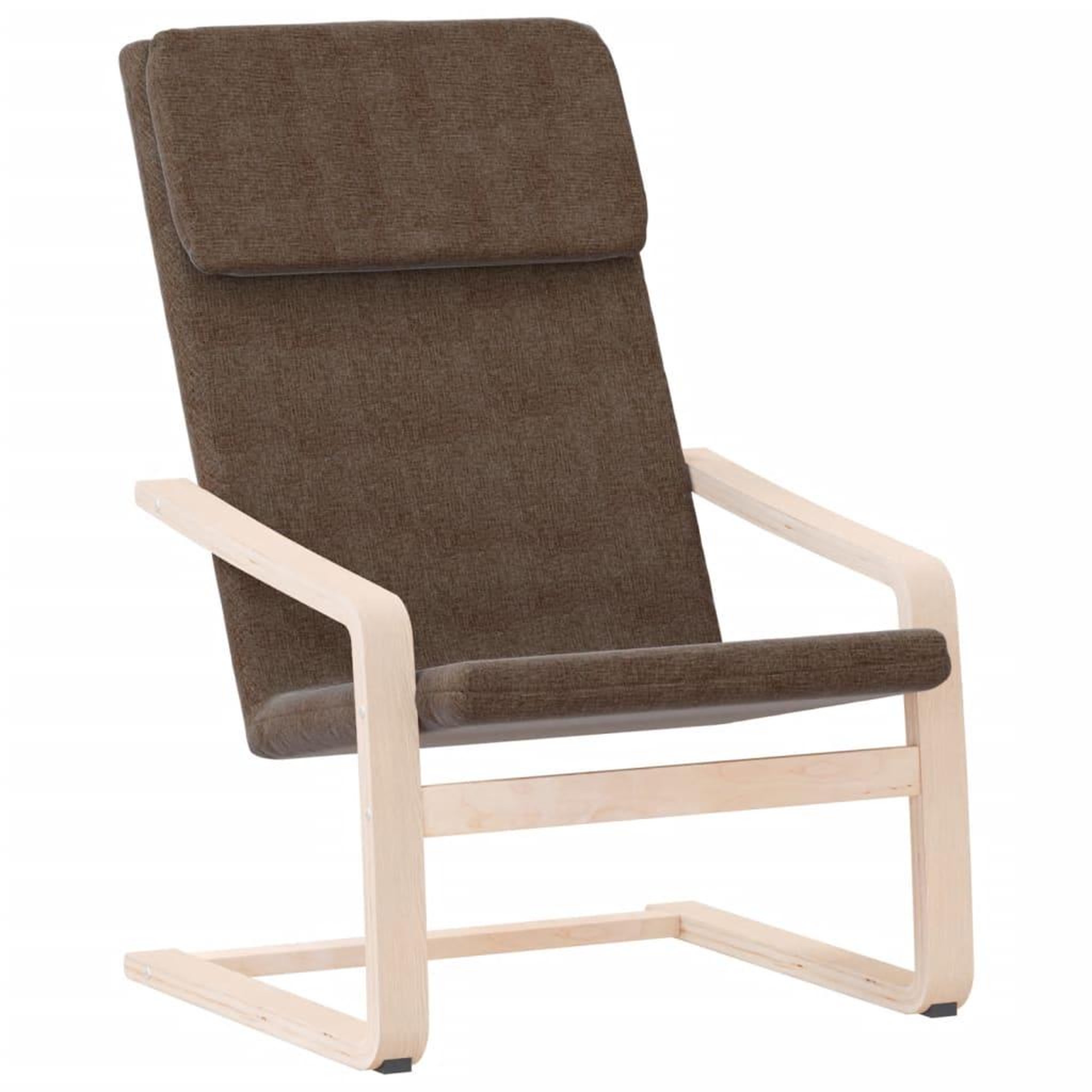 Voir la diapositive 2 : VIDAXL Chaise de relaxation Marron fonce Tissu