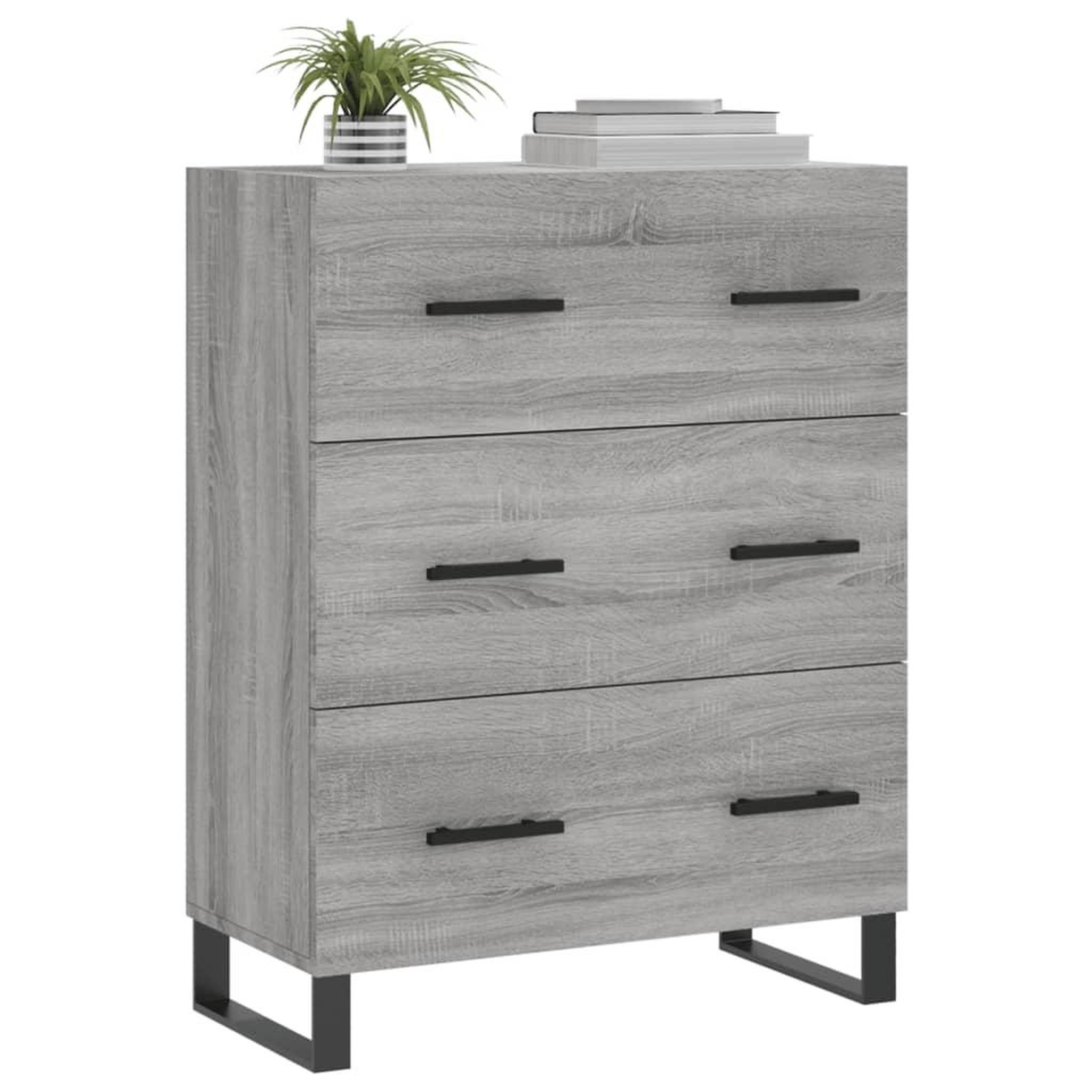 Voir la diapositive 3 : VIDAXL Buffet sonoma gris 69,5x34x90 cm bois d'ingenierie