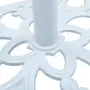 VIDAXL Socle de parasol Blanc 12 kg 49 cm Fonte