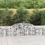 VIDAXL Paniers a gabions arques 4 pcs 300x30x60/80 cm Fer galvanise