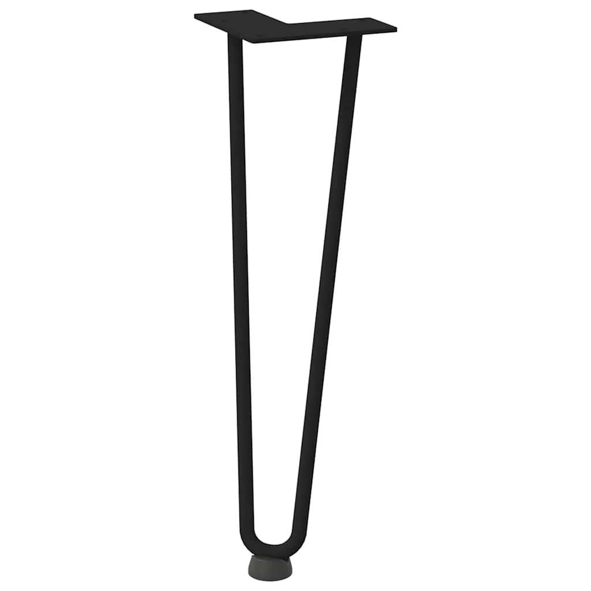 Voir la diapositive 4 : VIDAXL Pieds de table en forme d'epingle a cheveux 4 pcs noir 42 cm