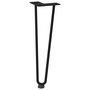 Voir la diapositive 4 : VIDAXL Pieds de table en forme d'epingle a cheveux 4 pcs noir 42 cm