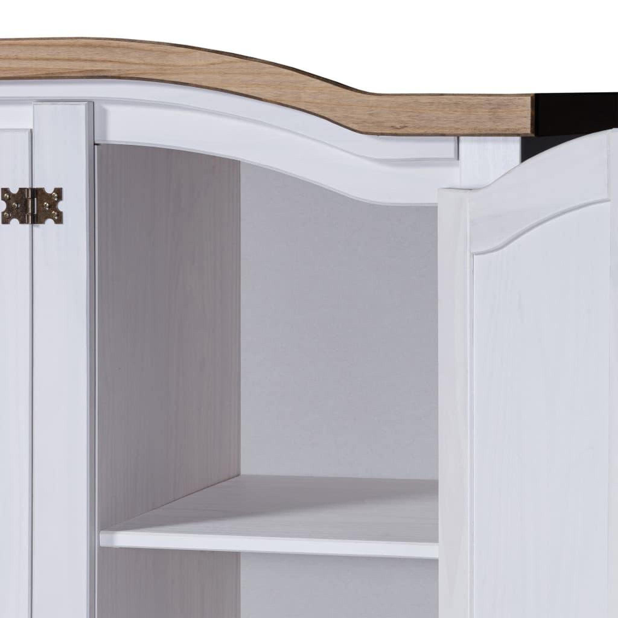Voir la diapositive 4 : VIDAXL Garde-robe avec 3 portes Gamme  pin mexicain Blanc